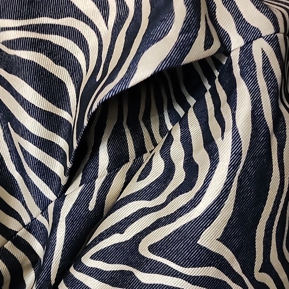 Linda Allard Ellen Tracy Womens Gold & Black Zebra Print Button Front Coat Sz 12 - Picture 10 of 10